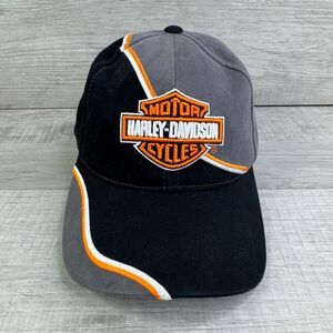 Vintage Harley-Davidson Motorcycle Hat Adults Black Gray Embroidered Logo Cap